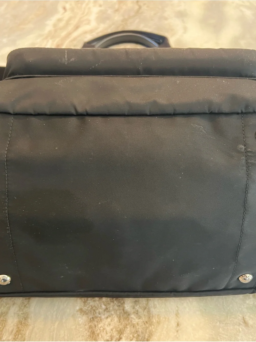 Prada Black Nylon Baby Bag Tote with Detachable Strap